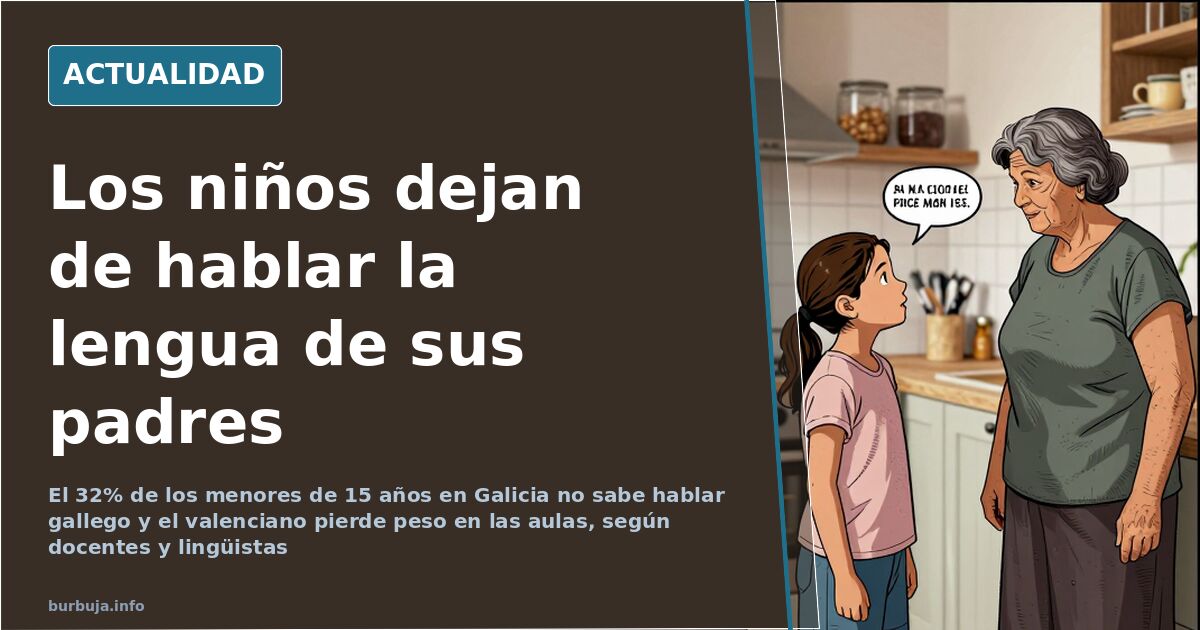 El uso del gallego y el valenciano cae entre los jóvenes