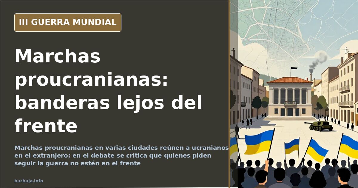 Marchas proucranianas: banderas lejos del frente