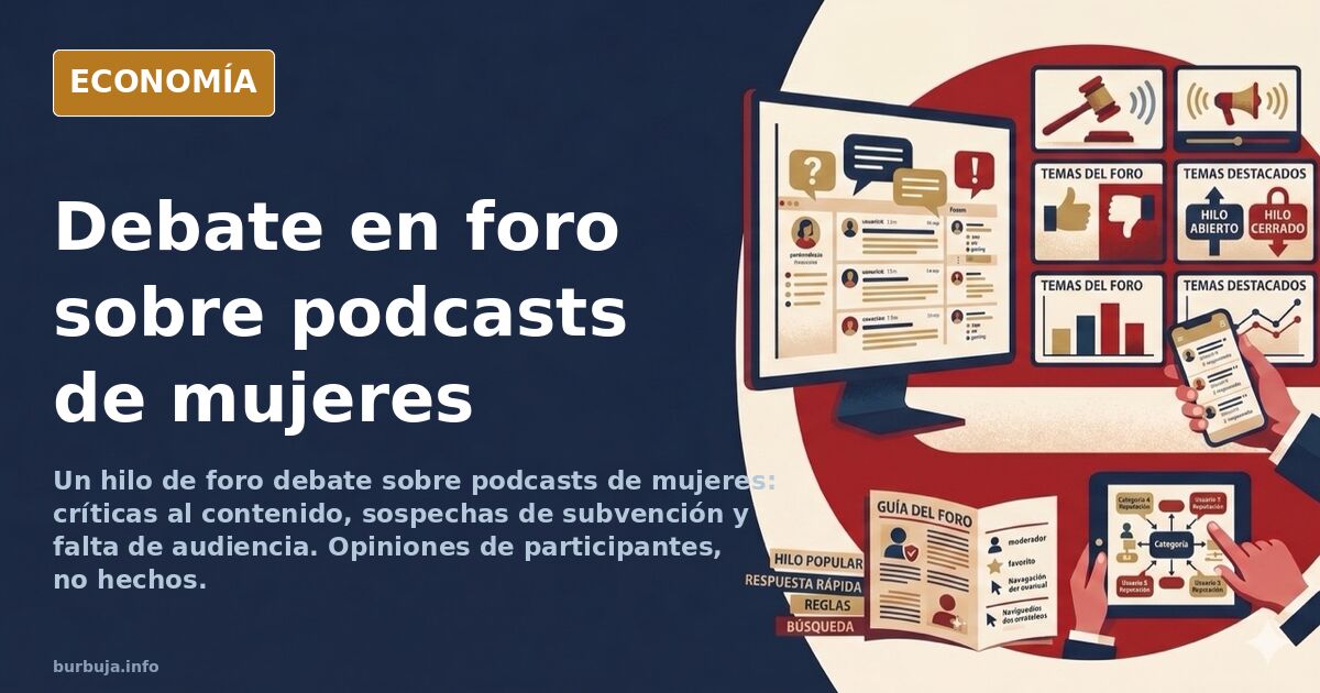Micrófono de estudio de podcast sobre fondo azul marino con ondas de sonido doradas