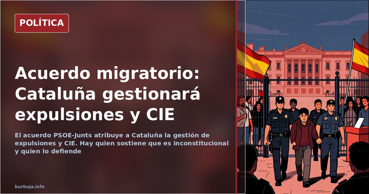 Ilustración editorial de un parlamento con banderas española y catalana y una urna electoral en primer plano