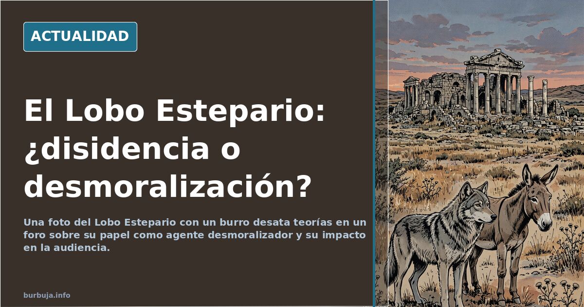 El Lobo Estepario, señalado como agente desmoralizador en un foro