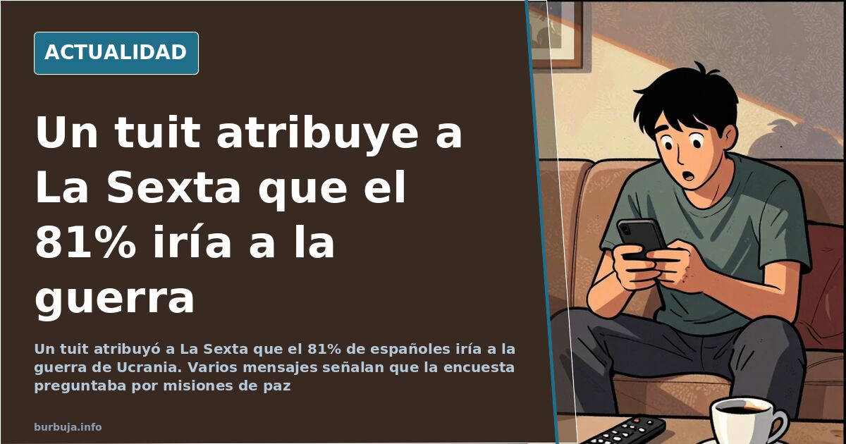 Un tuit convierte el 81% de apoyo a misiones de paz en «ir a la guerra»