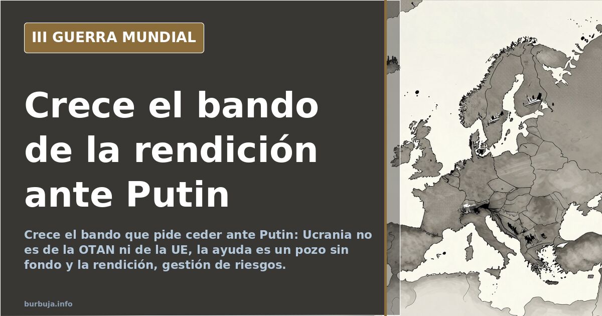 El foro se llena de partidarios de la rendición ante Putin