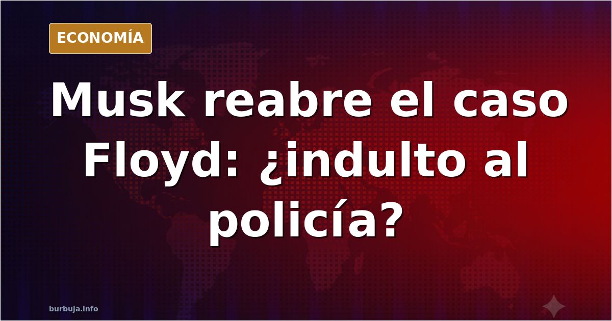 Ilustración editorial sobre la propuesta de indulto al policía del caso George Floyd y el debate sobre la autopsia