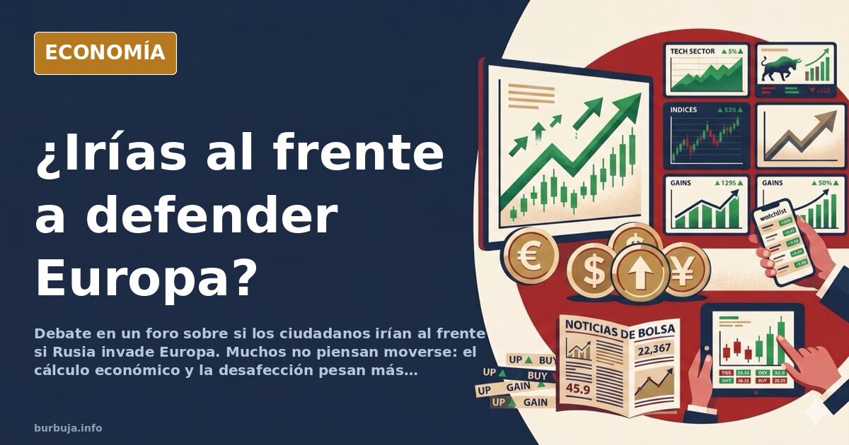 Ilustración editorial de un ciudadano europeo de espaldas ante un mapa de Europa con la frontera este marcada en rojo