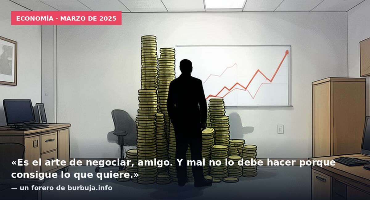 Economía · marzo de 2025: «Es el arte de negociar, amigo. Y mal no lo debe hacer porque consigue lo que quiere.» — un forero de burbuja.info