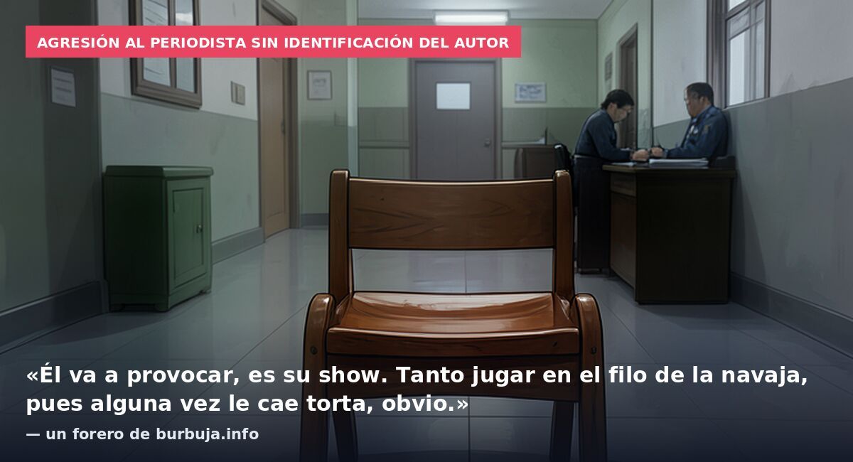 Agresión al periodista sin identificación del autor: «Él va a provocar, es su show. Tanto jugar en el filo de la navaja, pues alguna vez le cae torta, obvio.» — un forero de burbuja.info