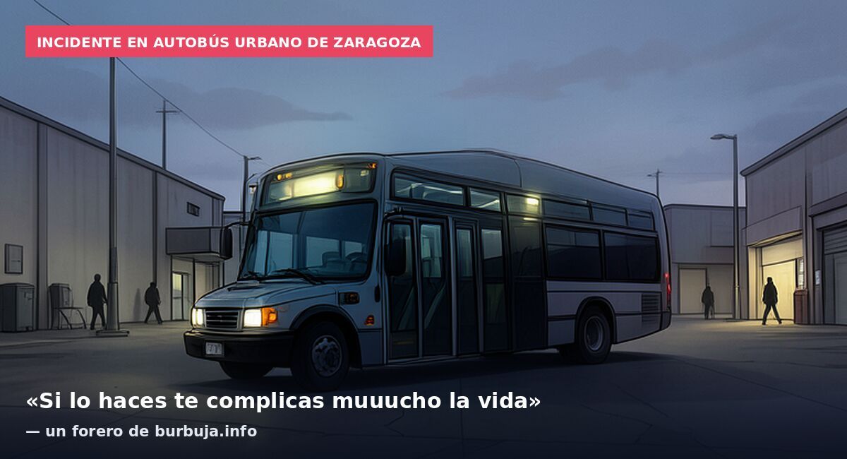 Incidente en autobús urbano de Zaragoza: «Si lo haces te complicas muuucho la vida» — un forero de burbuja.info