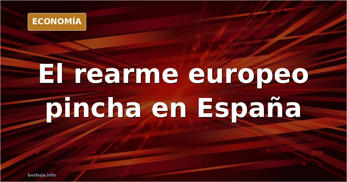 Ilustración editorial de un mapa de España con un casco militar y gráficos de gasto en defensa sobre fondo azul marino