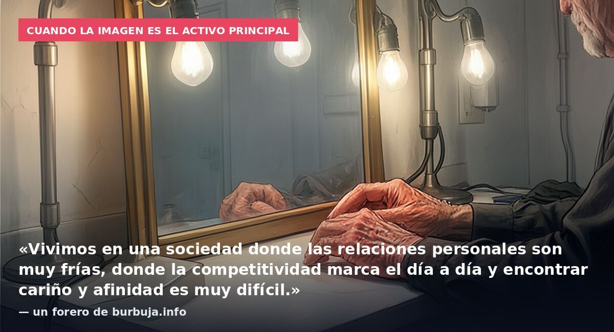 Cuando la imagen es el activo principal: «Vivimos en una sociedad donde las relaciones personales son muy frías, donde la competitividad marca el día a día y encontrar cariño y afinidad es muy difícil.» — un forero de burbuja.info