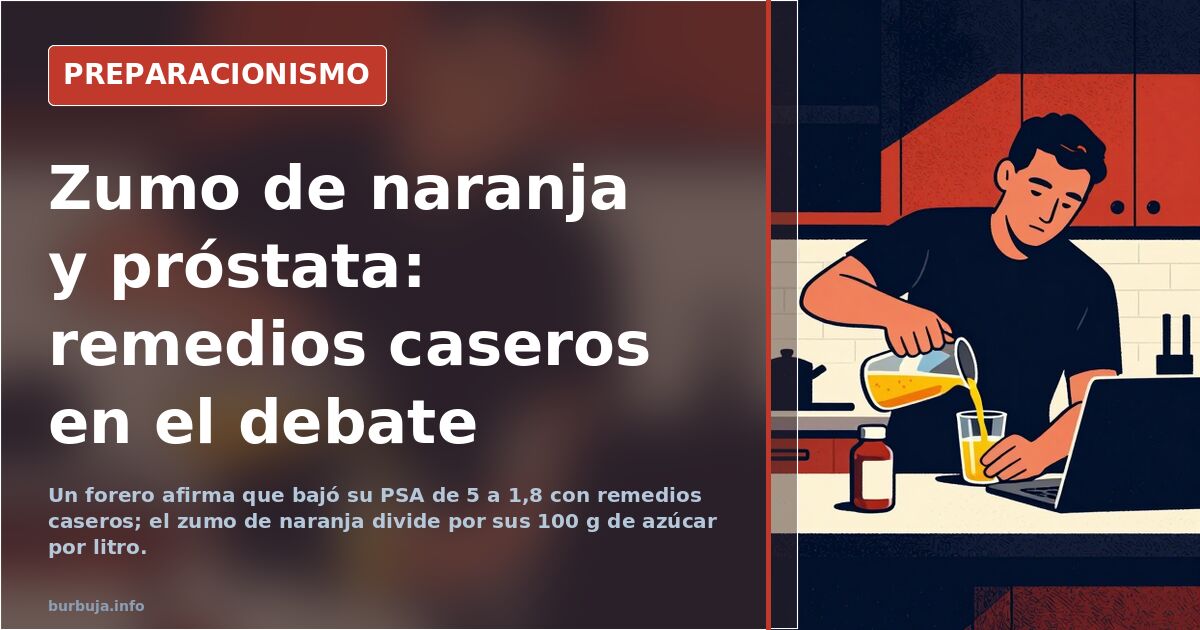 Vaso de zumo de naranja natural junto a un medidor de sólidos disueltos sobre una mesa de cocina doméstica