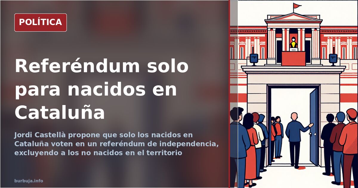 Catalan independence leader proposes referendum limited to locals