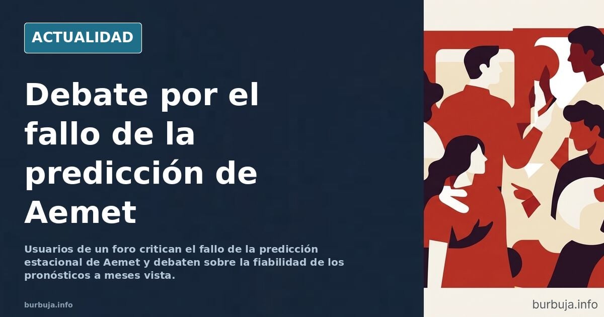 Debate en foro por el fallo de la predicción de Aemet