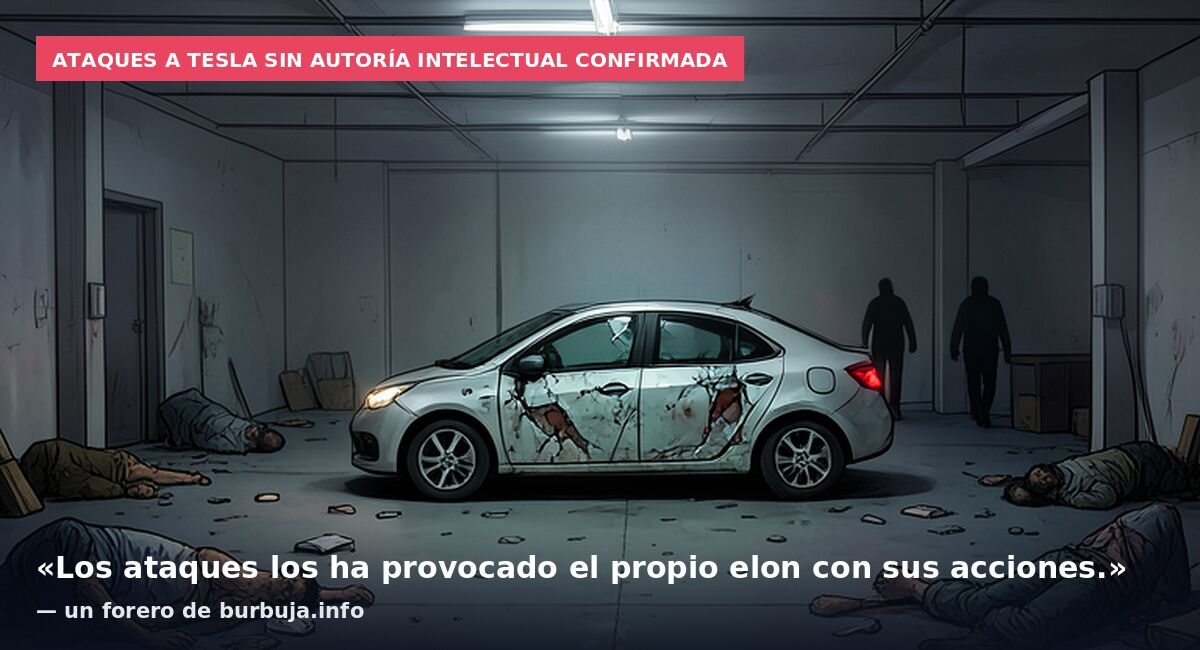 Ataques a Tesla sin autoría intelectual confirmada: «Los ataques los ha provocado el propio elon con sus acciones.» — un forero de burbuja.info