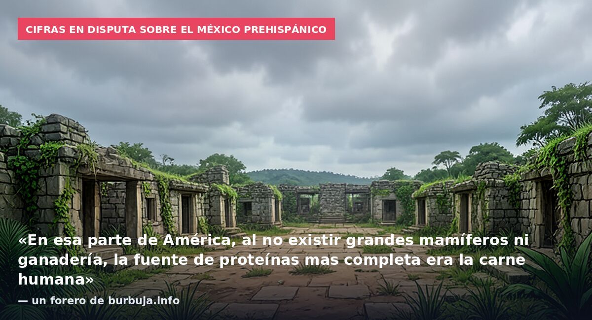 Cifras en disputa sobre el México prehispánico: «En esa parte de América, al no existir grandes mamíferos ni ganadería, la fuente de proteínas mas completa era la carne humana» — un forero de burbuja.info