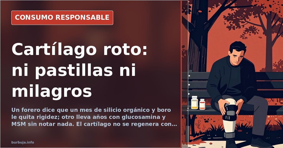 Suplementos para articulaciones: qué se dice y qué no se sostiene