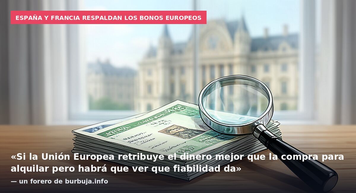 España y Francia respaldan los bonos europeos: «Si la Unión Europea retribuye el dinero mejor que la compra para alquilar pero habrá que ver que fiabilidad da» — un forero de burbuja.info