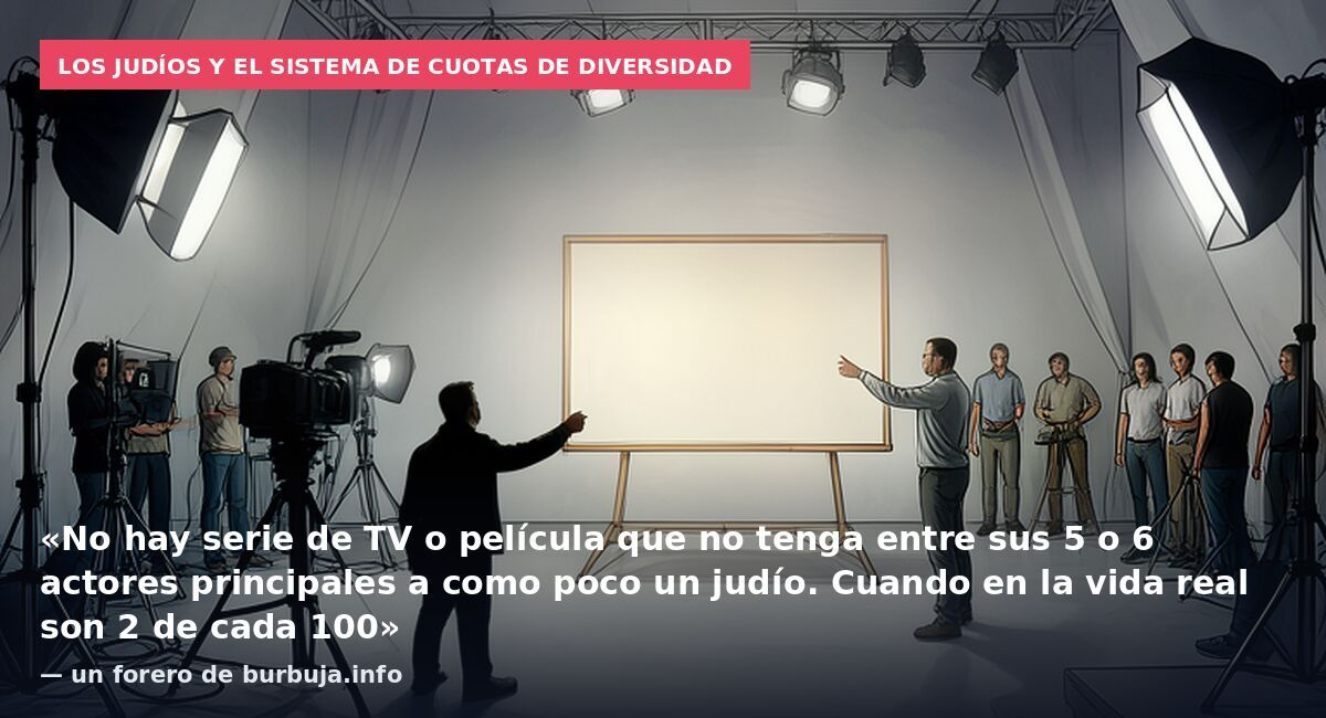 Los judíos y el sistema de cuotas de diversidad: «No hay serie de TV o película que no tenga entre sus 5 o 6 actores principales a como poco un judío. Cuando en la vida real son 2 de cada 100» — un forero de burbuja.info