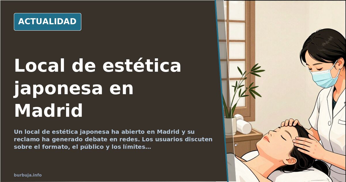 Un local de estética japonesa en Madrid genera debate por su reclamo