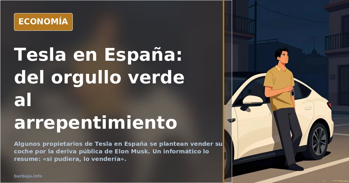 Propietarios de Tesla en España se plantean vender por Musk