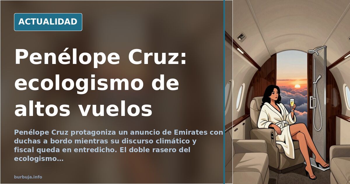 Penélope Cruz anuncia Emirates mientras predica contra el cambio climático