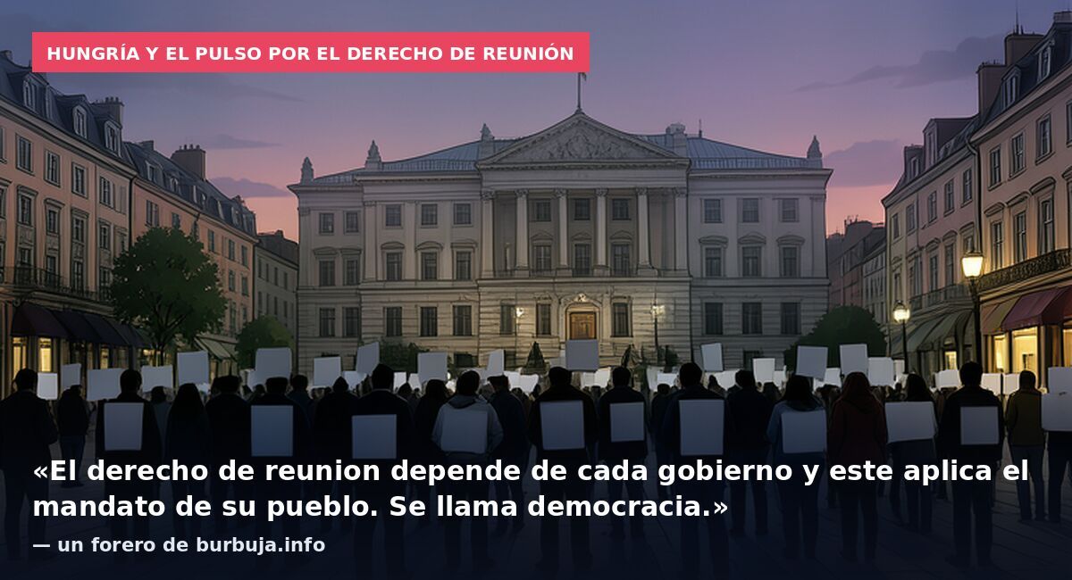 Hungría y el pulso por el derecho de reunión: «El derecho de reunion depende de cada gobierno y este aplica el mandato de su pueblo. Se llama democracia.» — un forero de burbuja.info