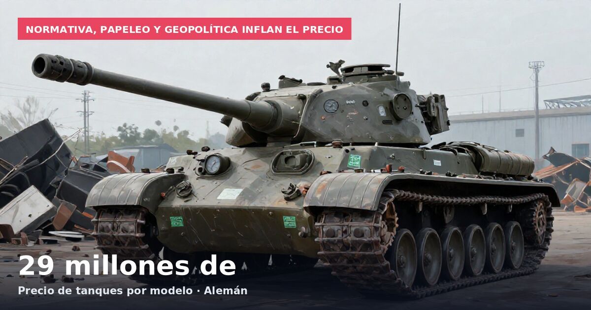 Normativa, papeleo y geopolítica inflan el precio: 29 millones de  Precio de tanques por modelo · Alemán