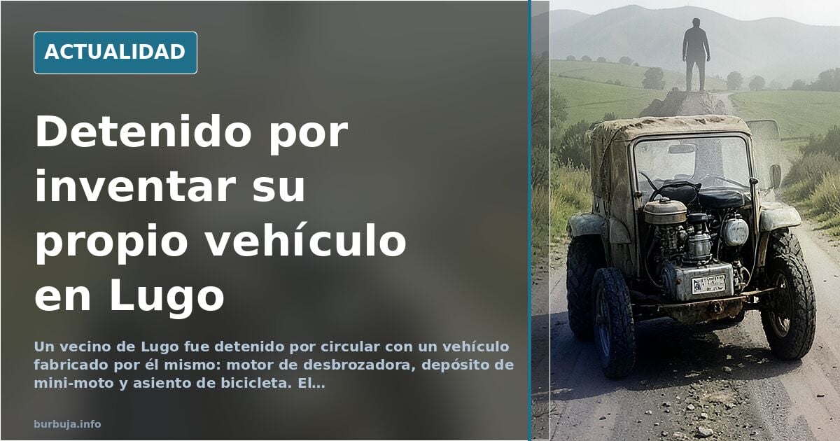 Detenido en Lugo por circular con un vehículo hecho por él mismo