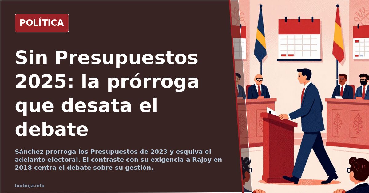 Sánchez y la prórroga presupuestaria: el debate sobre su gestión