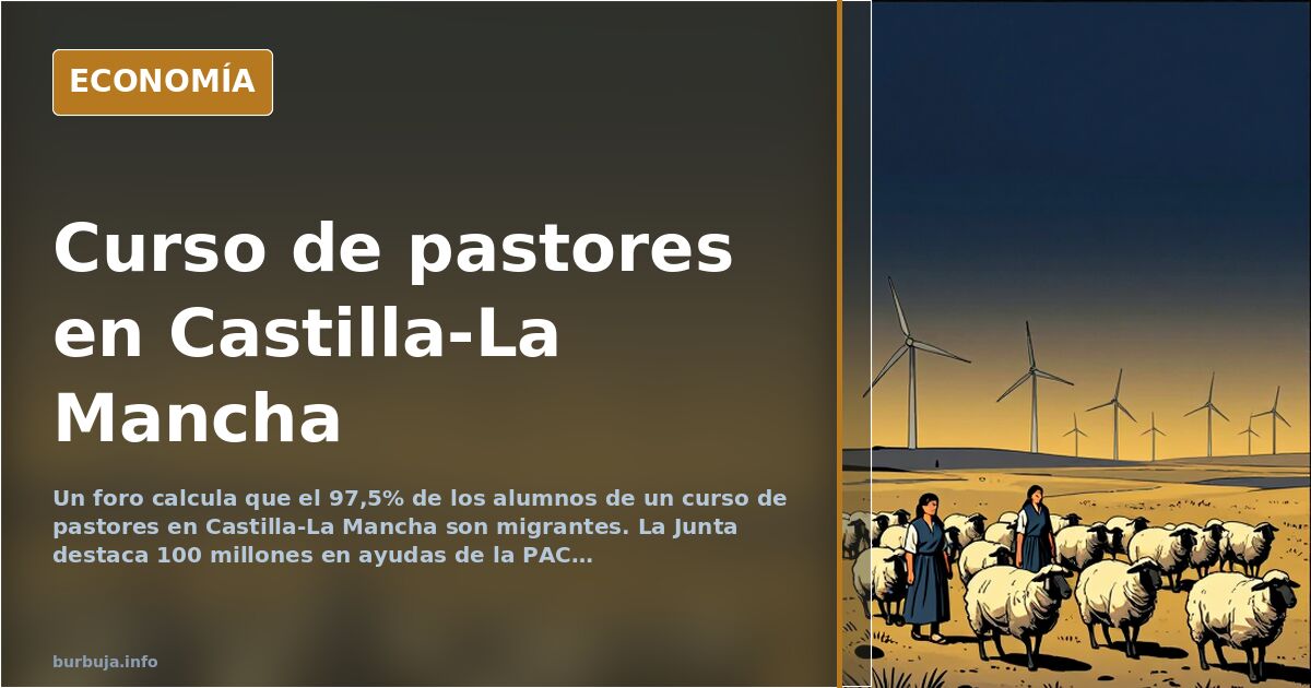 Curso de pastores en Castilla-La Mancha: un cálculo dice que el 97,5% son migrantes