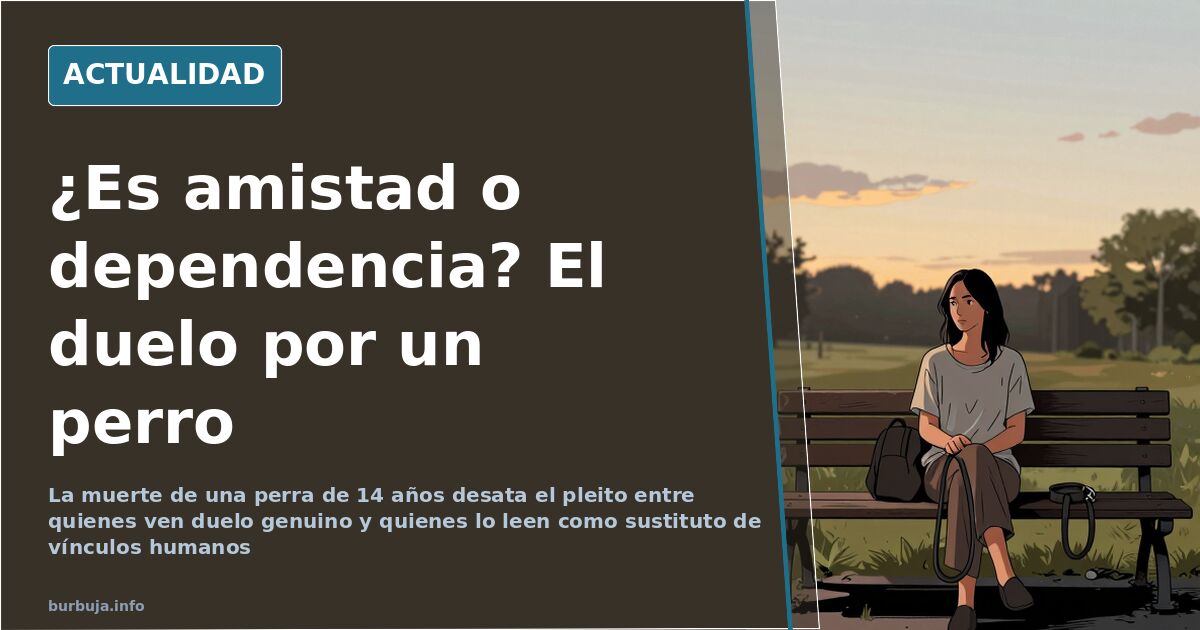 El duelo por un perro abre la brecha entre vínculo y sustituto