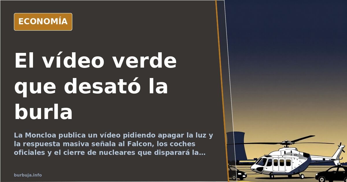 Moncloa pide apagar la luz y el foco se gira al Falcon