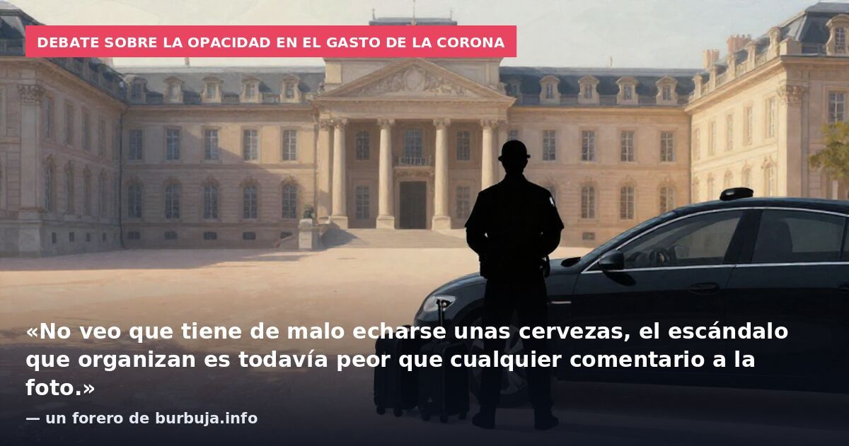 Debate sobre la opacidad en el gasto de la Corona: «No veo que tiene de malo echarse unas cervezas, el escándalo que organizan es todavía peor que cualquier comentario a la foto.» — un forero de burbuja.info