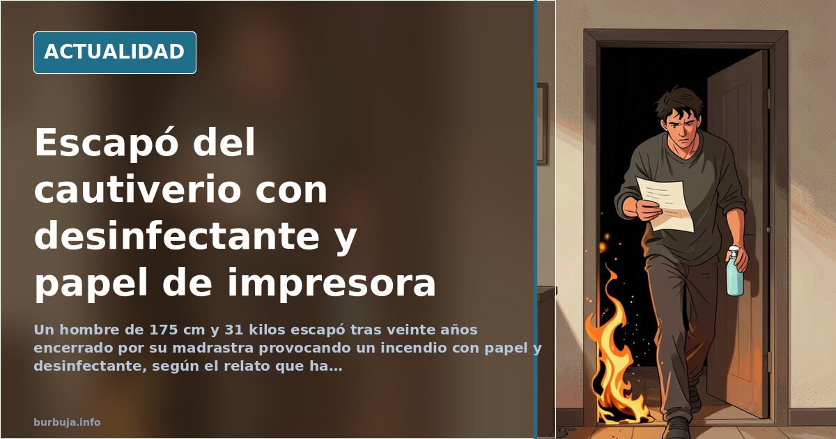 Escapa tras dos décadas encerrado por su madrastra con un incendio