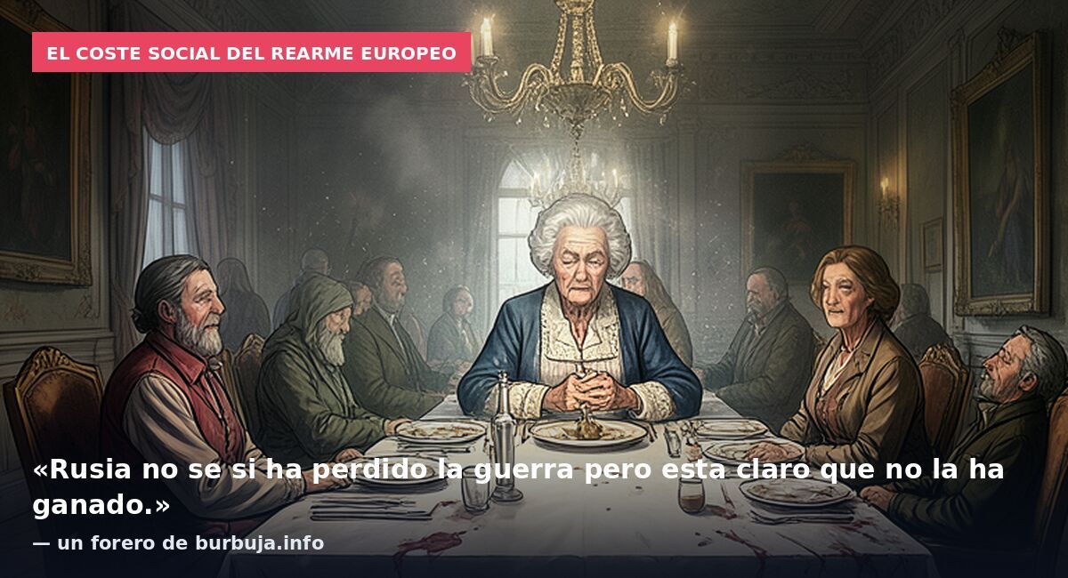 El coste social del rearme europeo: «Rusia no se si ha perdido la guerra pero esta claro que no la ha ganado.» — un forero de burbuja.info