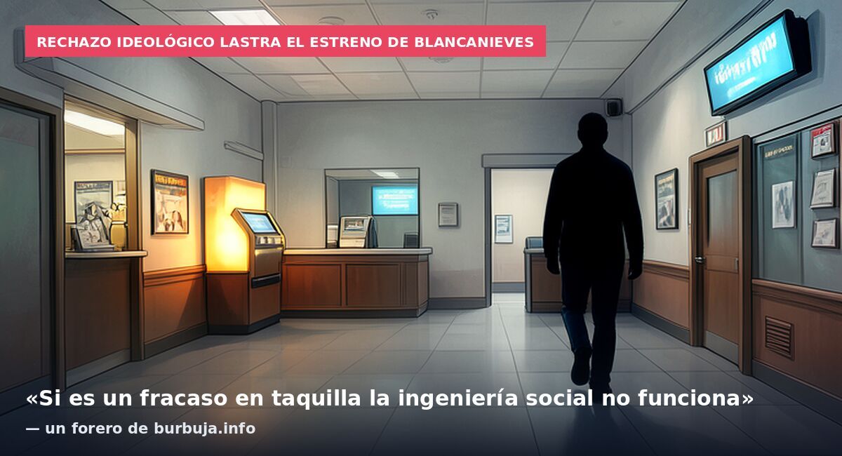 Rechazo ideológico lastra el estreno de Blancanieves: «Si es un fracaso en taquilla la ingeniería social no funciona» — un forero de burbuja.info