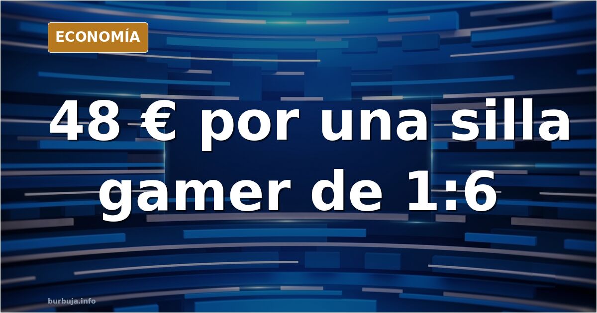 Miniatura de silla gamer negra con orejas de oso sobre fondo azul marino, junto a una silla de escritorio de tamaño real
