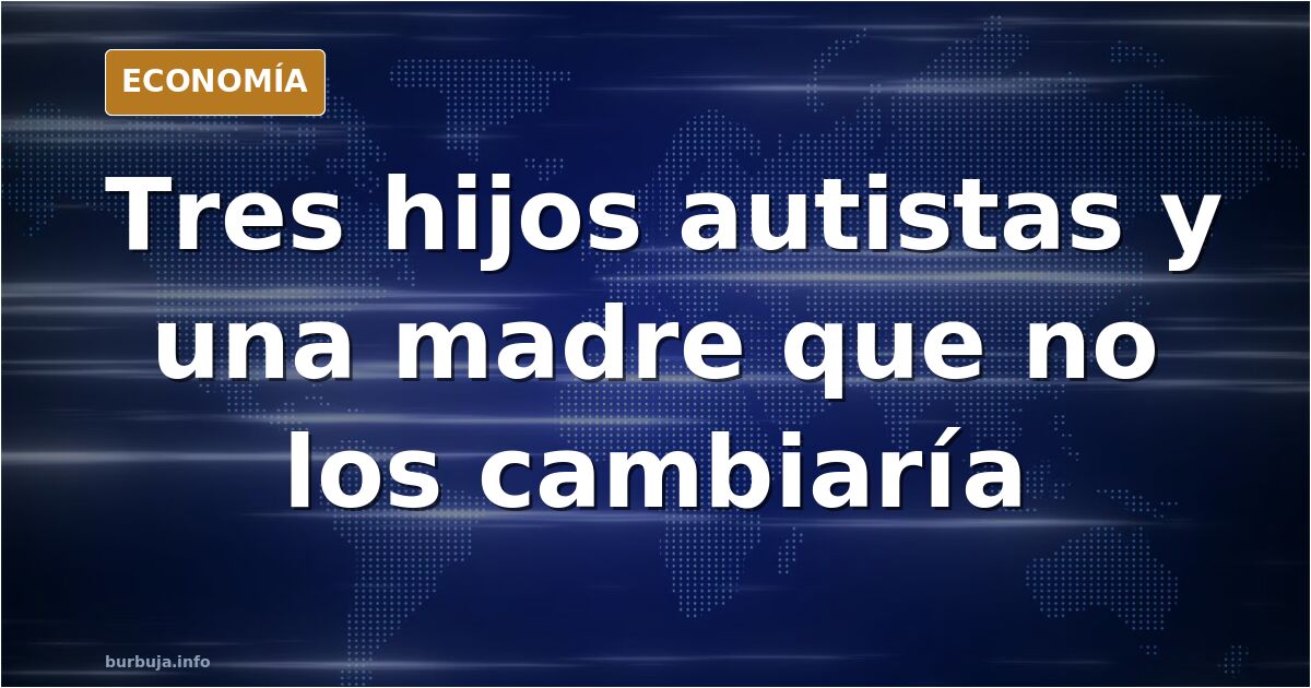 Ilustración editorial de una familia con niños y símbolos de neurodiversidad en tonos azul marino y dorado
