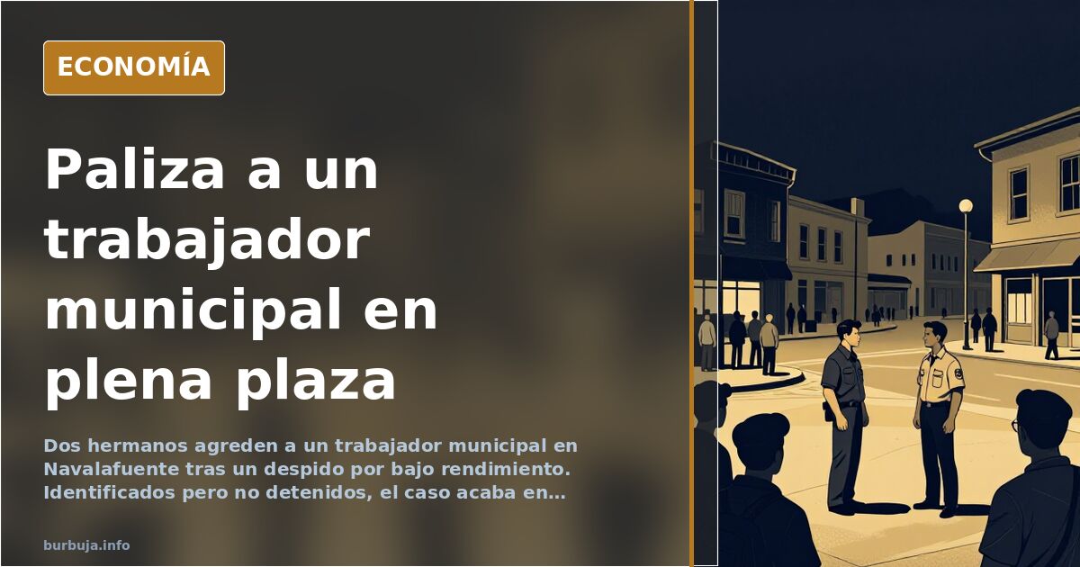 Dos hermanos agreden a un trabajador municipal en Navalafuente