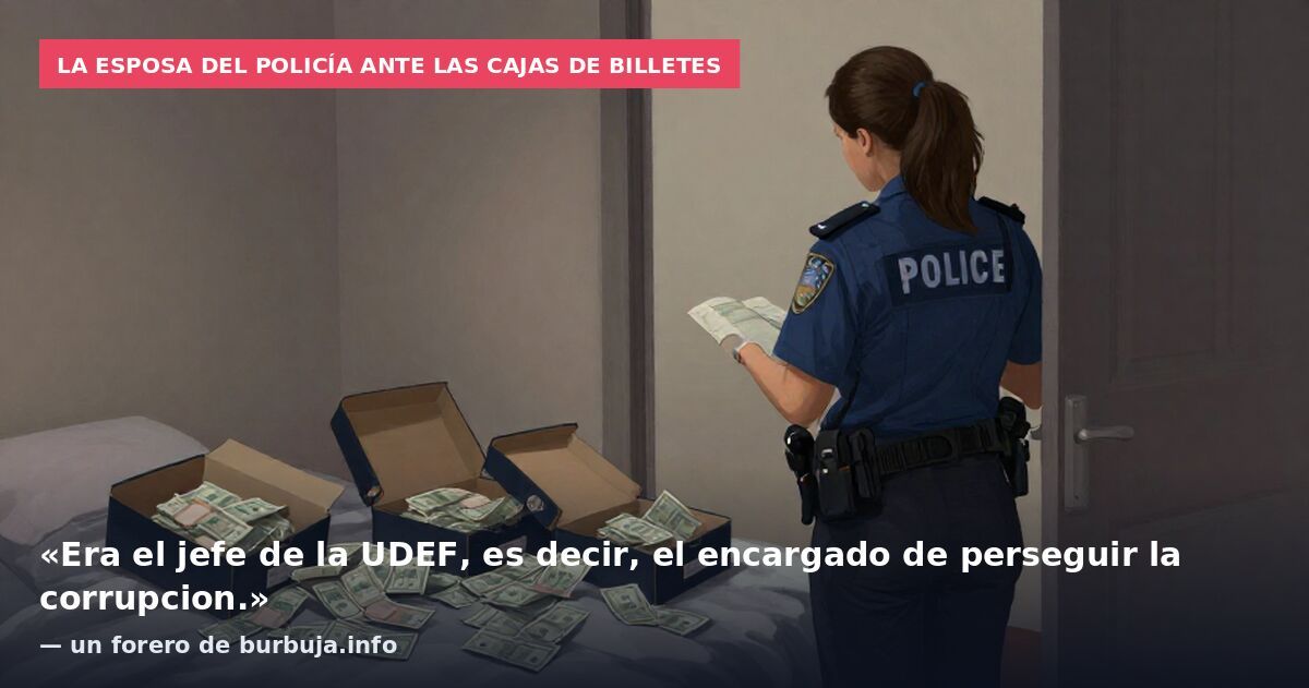 La esposa del policía ante las cajas de billetes: «Era el jefe de la UDEF, es decir, el encargado de perseguir la corrupcion.» — un forero de burbuja.info