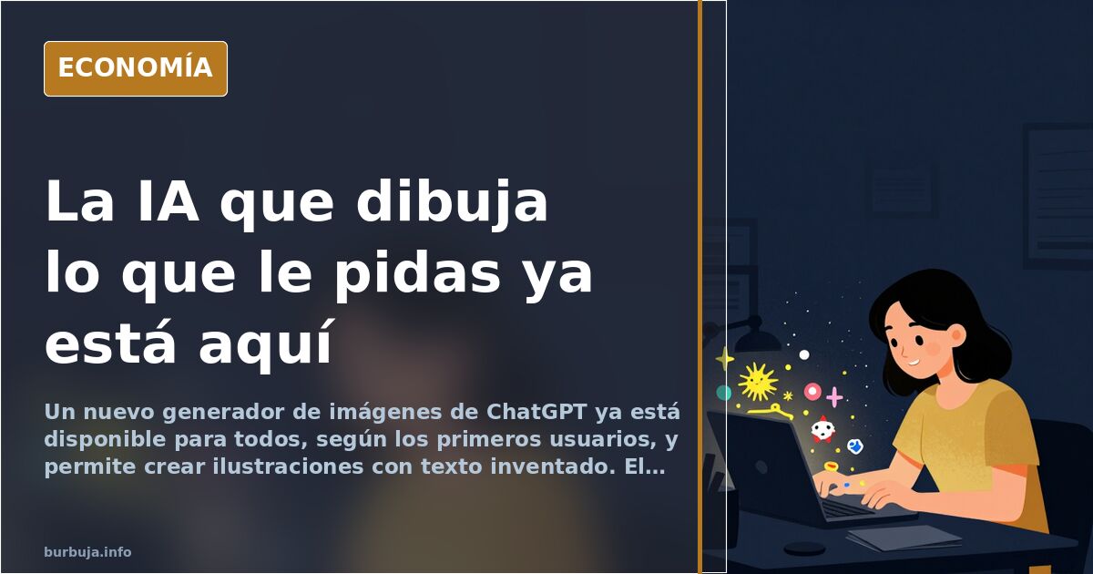 Ilustración editorial de una pantalla mostrando un generador de imágenes de ChatGPT creando una ilustración hiperrealista