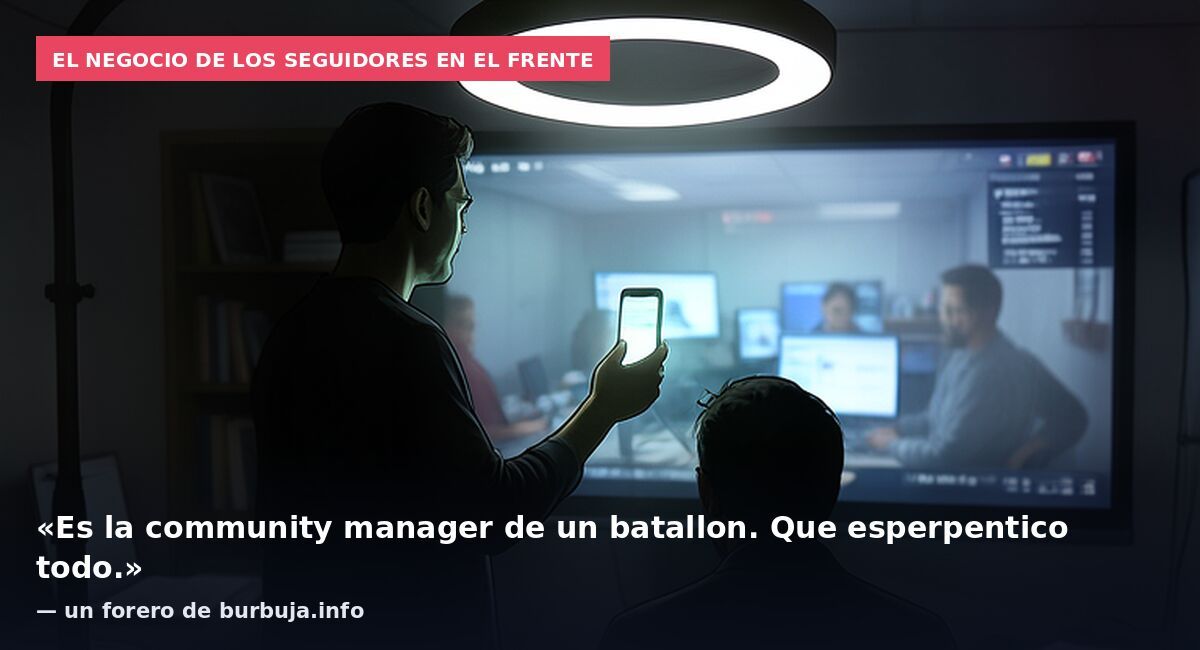 El negocio de los seguidores en el frente: «Es la community manager de un batallon. Que esperpentico todo.» — un forero de burbuja.info
