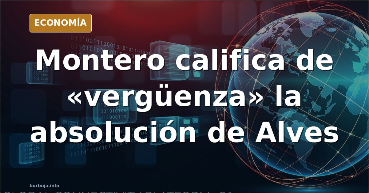 Atril vacío en un escenario de mitin con banderas institucionales al fondo, ilustración editorial en azul marino y dorado