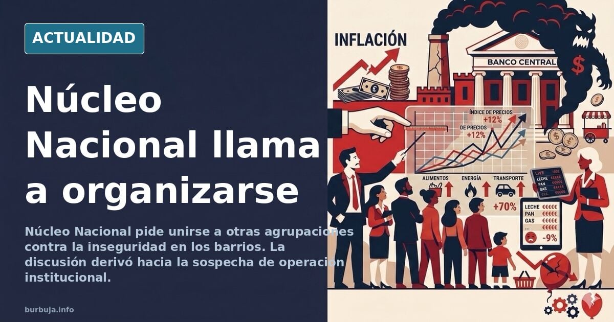 Ilustración editorial de un grupo de personas con el rostro cubierto reunidas en una calle urbana, en tonos neutros y luz nat