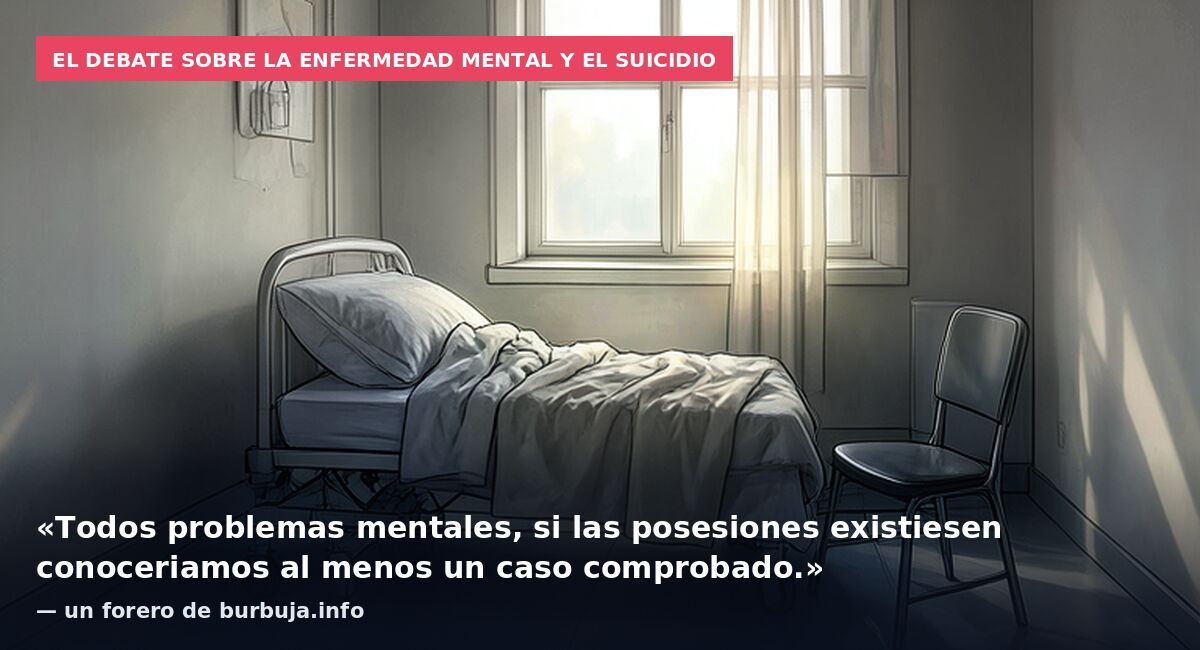 El debate sobre la enfermedad mental y el suicidio: «Todos problemas mentales, si las posesiones existiesen conoceriamos al menos un caso comprobado.» — un forero de burbuja.info