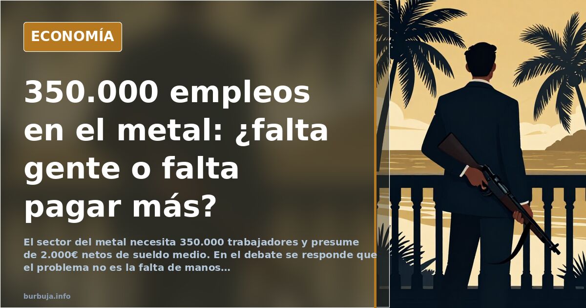 El metal busca 350.000 trabajadores y presume de 2.000€ de sueldo medio