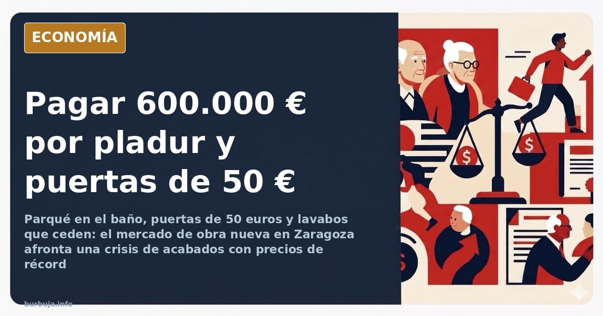 Piso piloto de obra nueva en Zaragoza con parqué en cocina y baño y acabados de gama básica