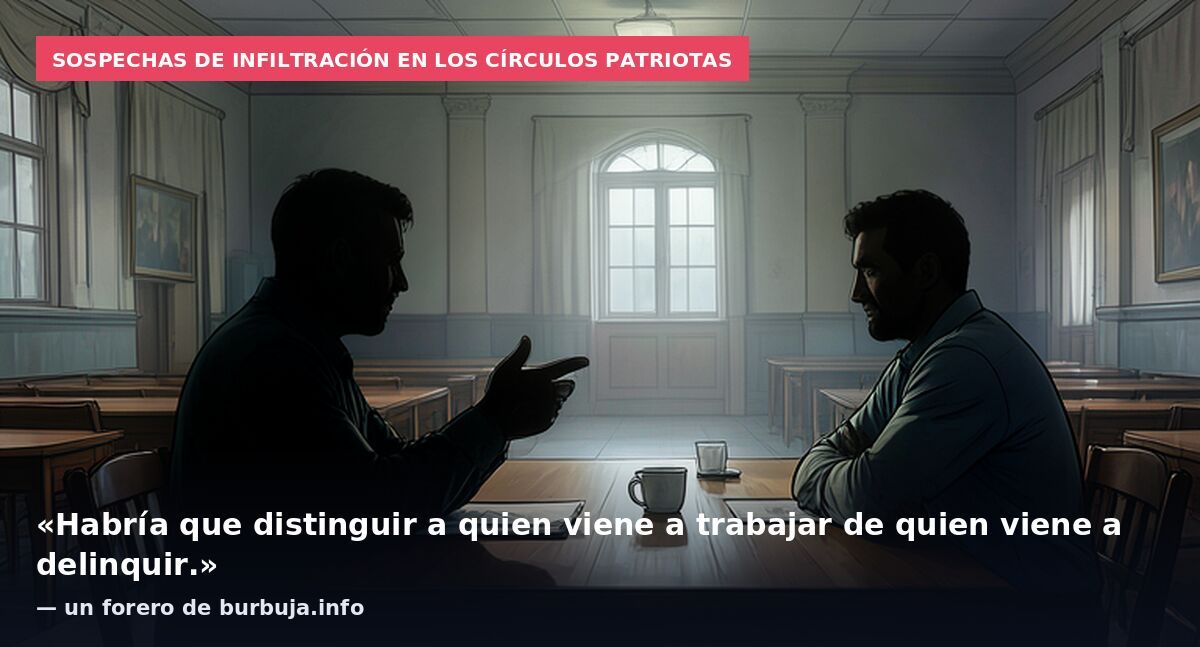 Sospechas de infiltración en los círculos patriotas: «Habría que distinguir a quien viene a trabajar de quien viene a delinquir.» — un forero de burbuja.info