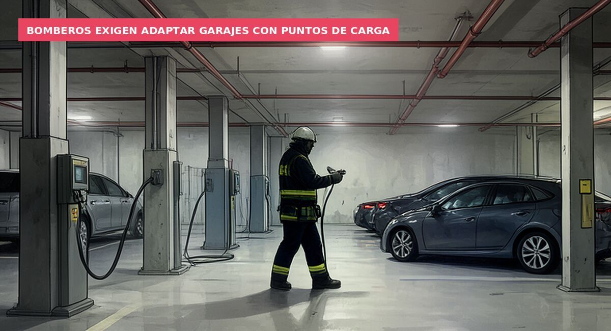 Bomberos exigen adaptar garajes con puntos de carga