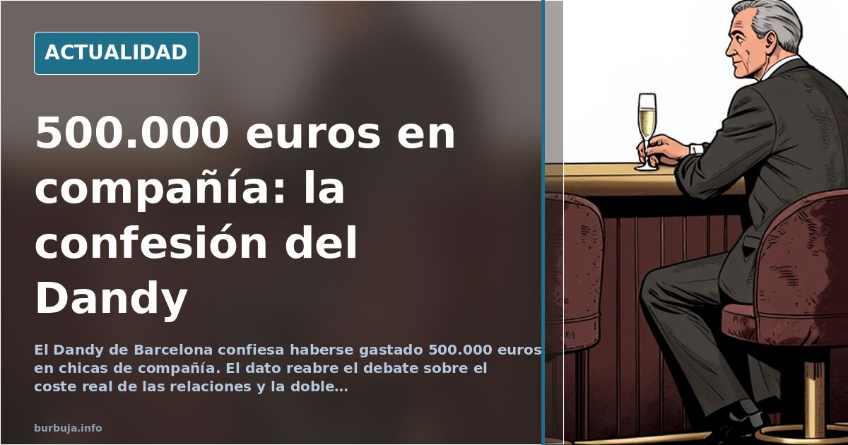 Ilustración editorial de un hombre corpulento y extravagante caminando por una calle de Barcelona, con gesto desafiante y asp